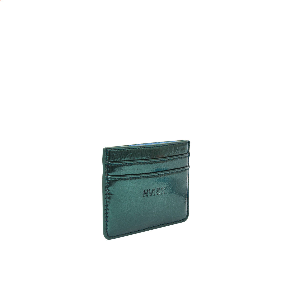 Vegan Cardholder Metallic Structure - Sheeny Green