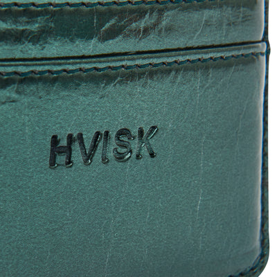 Vegan Cardholder Metallic Structure - Sheeny Green