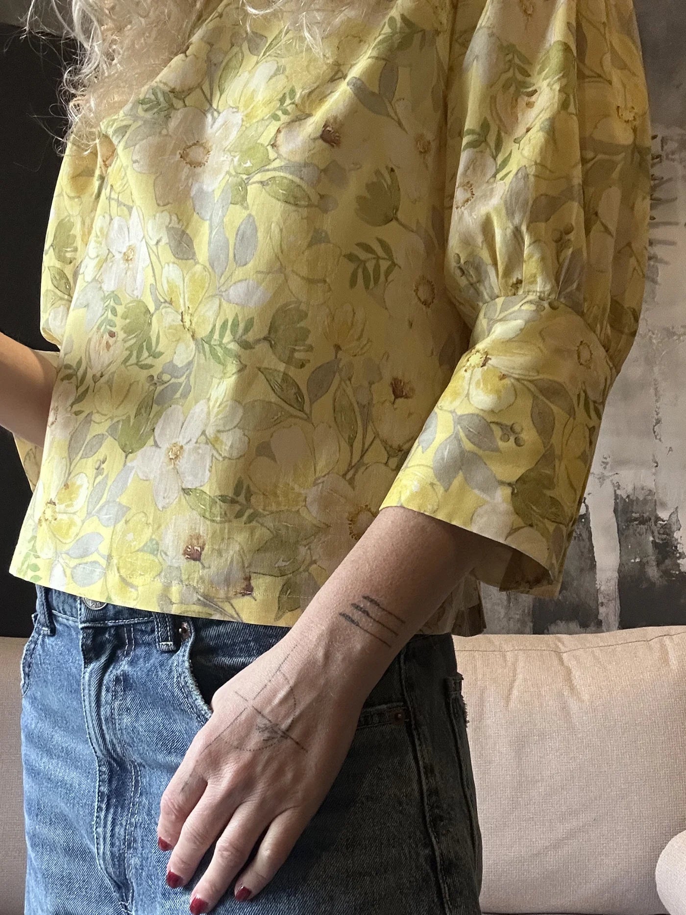 'NO MORE NOBODY' Iwona Blouse - Yellow Floral