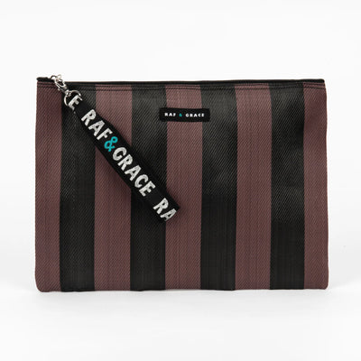 Large Pouch - Fig Brown/Black