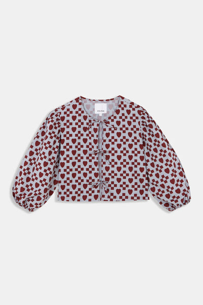 Arden Shirt - Blue/Rust
