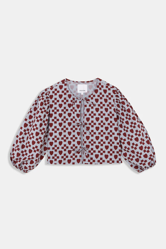 Arden Shirt - Blue/Rust