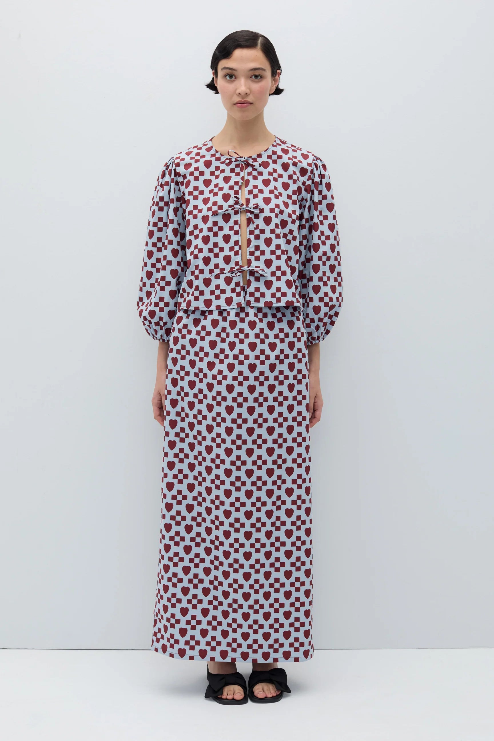 Fuoco Skirt - Blue/Rust