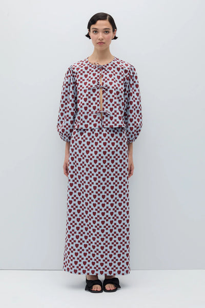 Arden Shirt - Blue/Rust