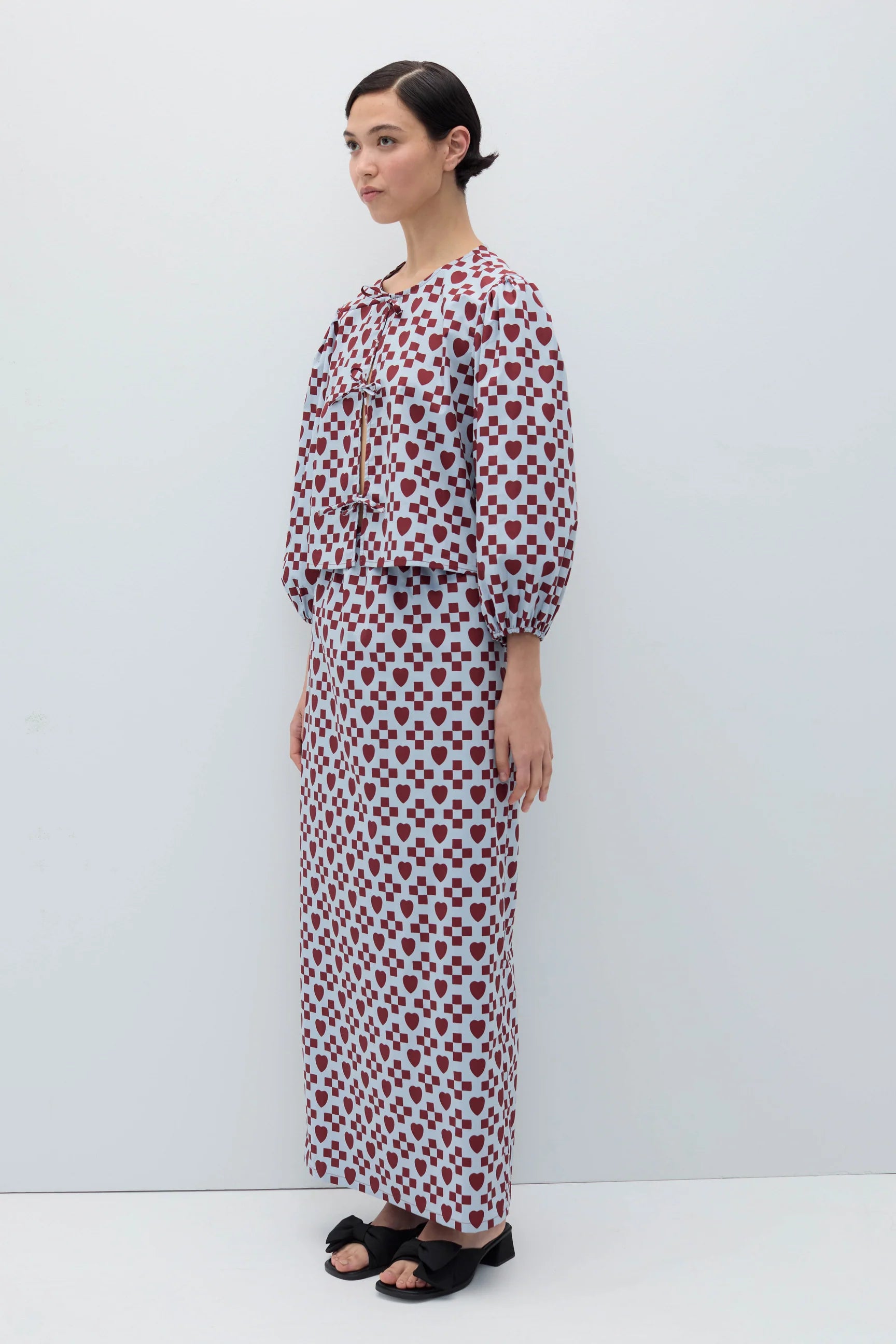 Arden Shirt - Blue/Rust