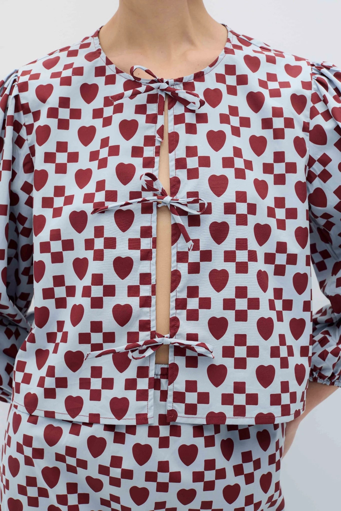 Arden Shirt - Blue/Rust
