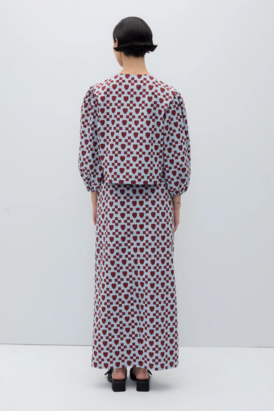 Fuoco Skirt - Blue/Rust