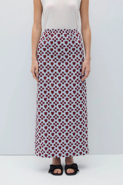 Fuoco Skirt - Blue/Rust