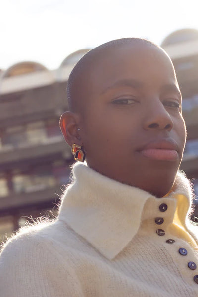 Arch Window Studs - Gold & Orange