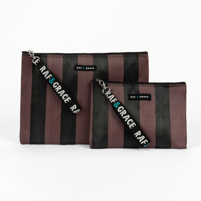 Large Pouch - Fig Brown/Black