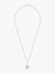Mini Astrid Necklace 16'' Chain - Silver/White Mother of Pearl