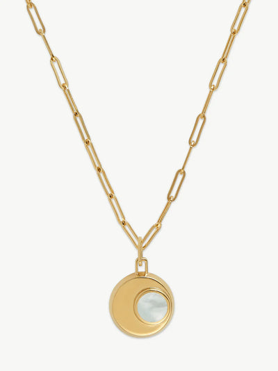 Cressida Necklace - Gold/White Mother of Pearl