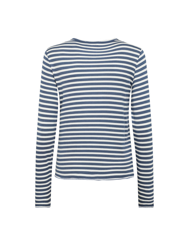 Ika 11 Blouse - Vintage Indigo Stripes