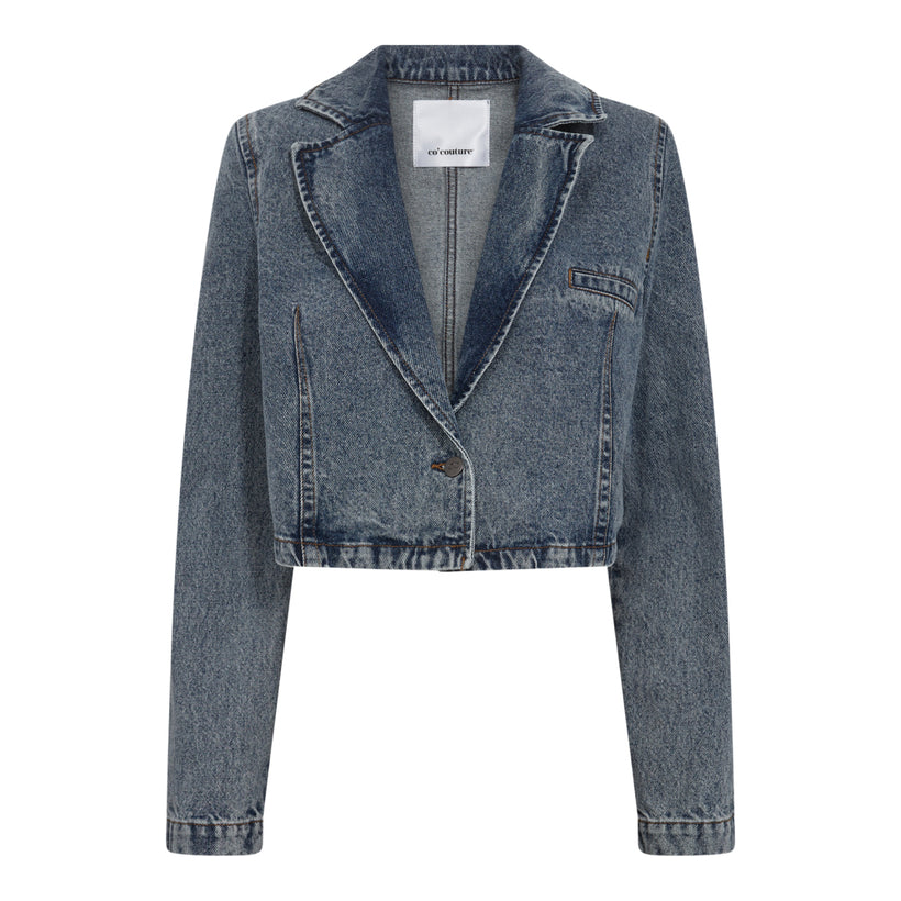 Vika CC Crop Blazer - Denim Blue