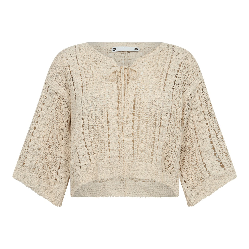 Corma CC Crochet Tie Knit - Bone