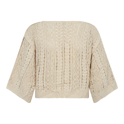 Corma CC Crochet Tie Knit - Bone