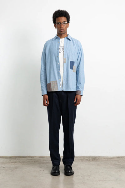 Meet & Grid Shirt - Plain Steel