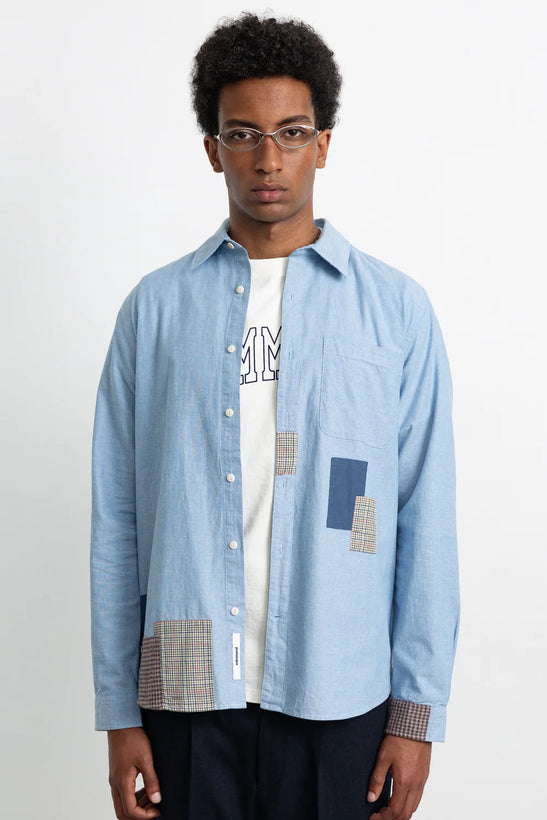 Meet & Grid Shirt - Plain Steel