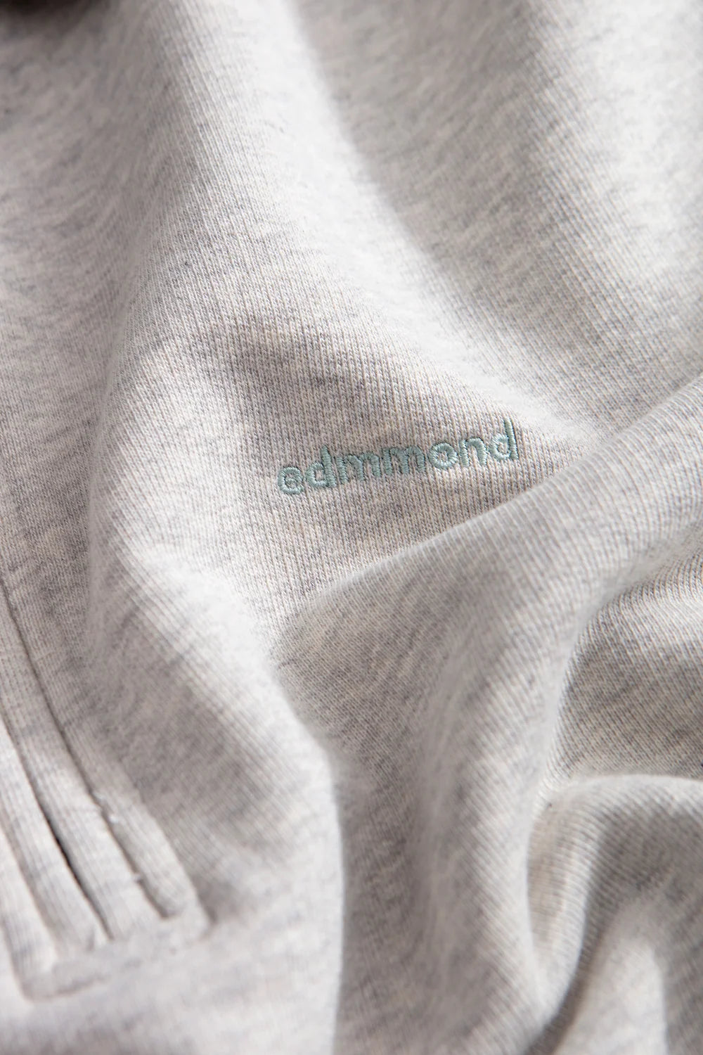 Mini Logo Zip Polo - Plain Grey Melange