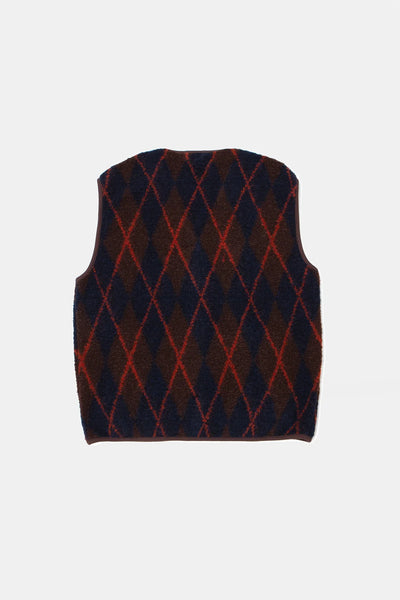 Atelier Vest - Plain Brown Check