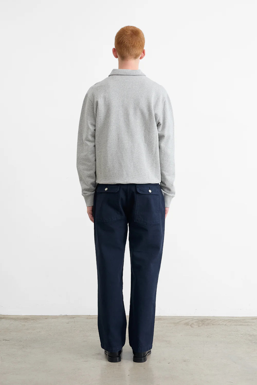 Mini Logo Polo -  Plain Grey Melange