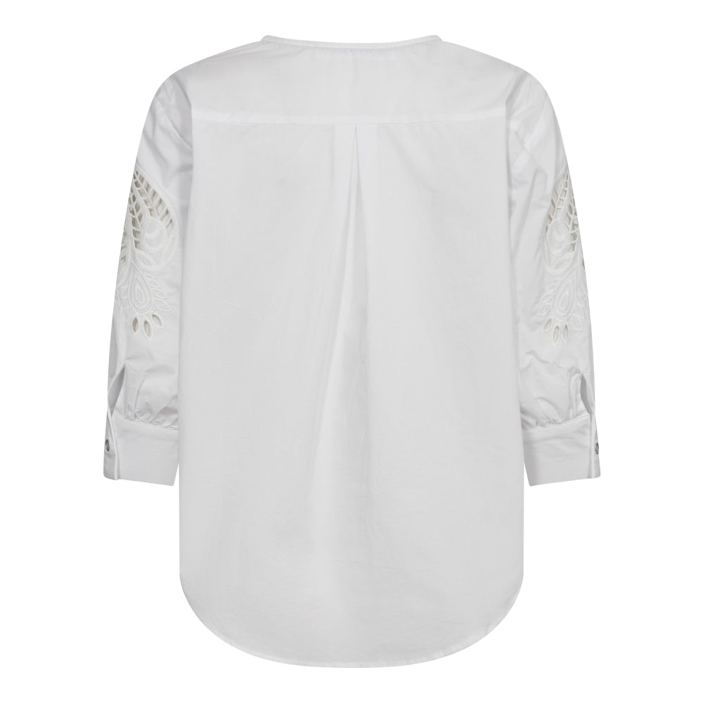 Kellise CC Lace Cut Shirt - White