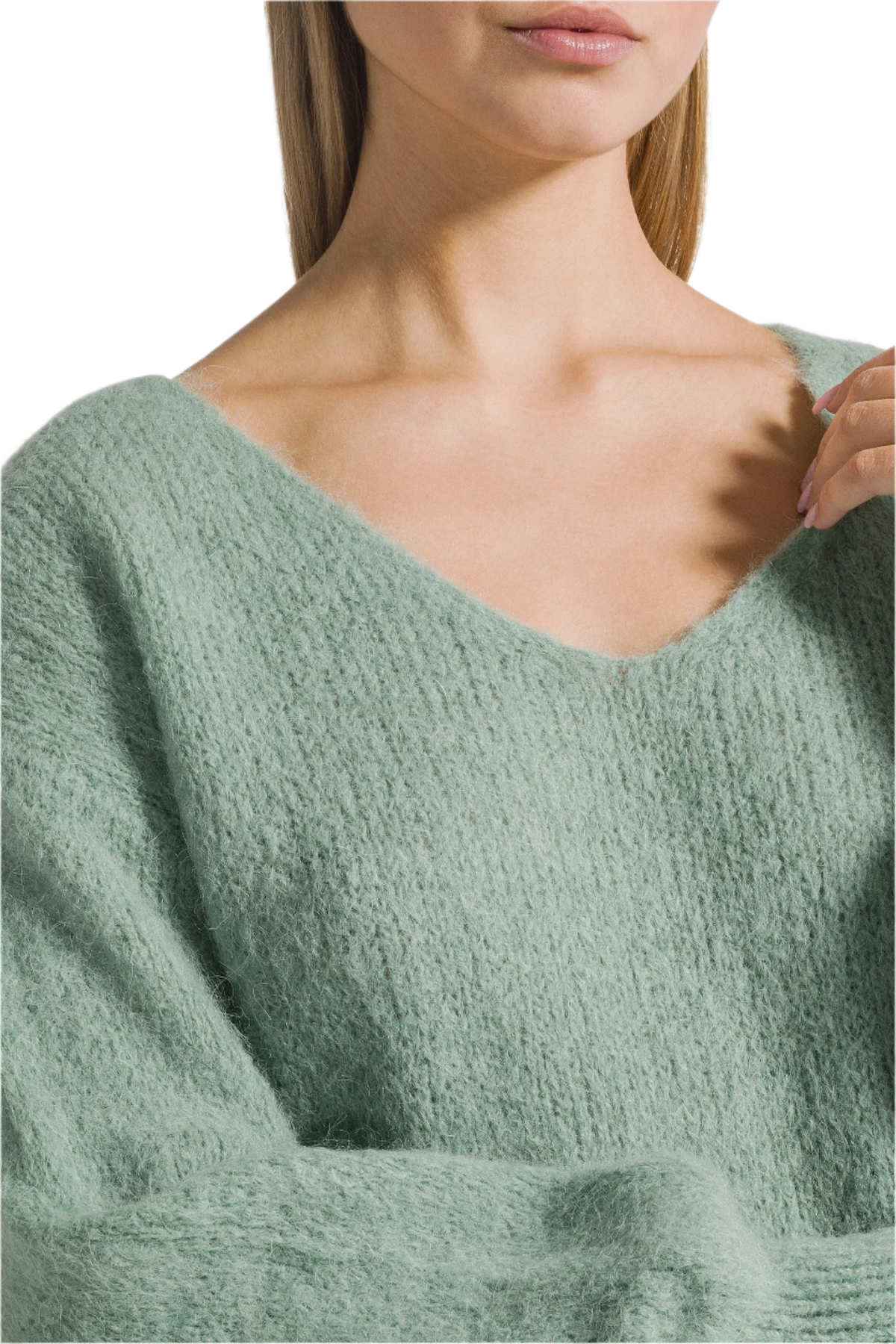 Milana LS Alpaca Pullover - Dusty Green
