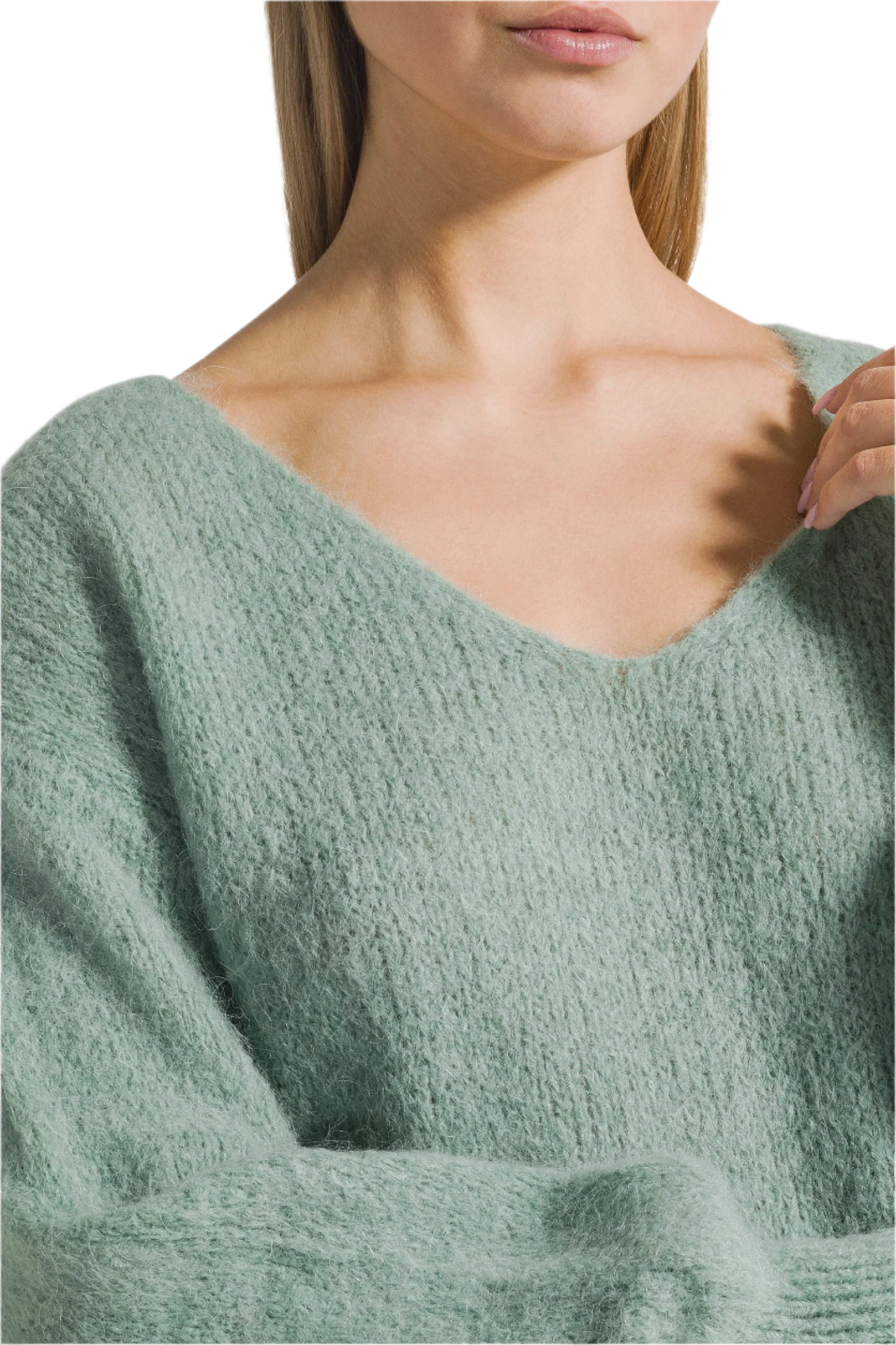 Milana LS Alpaca Pullover - Dusty Green