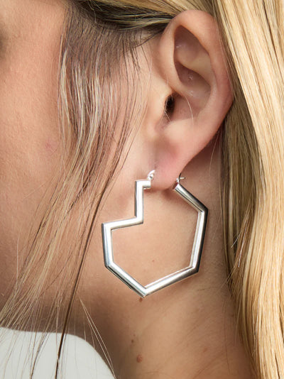 Daryl Large Hoops - Sterling Silver
