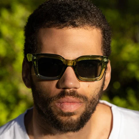 Anna Unisex Sunglasses - Green Lens/ Forest Green Frame