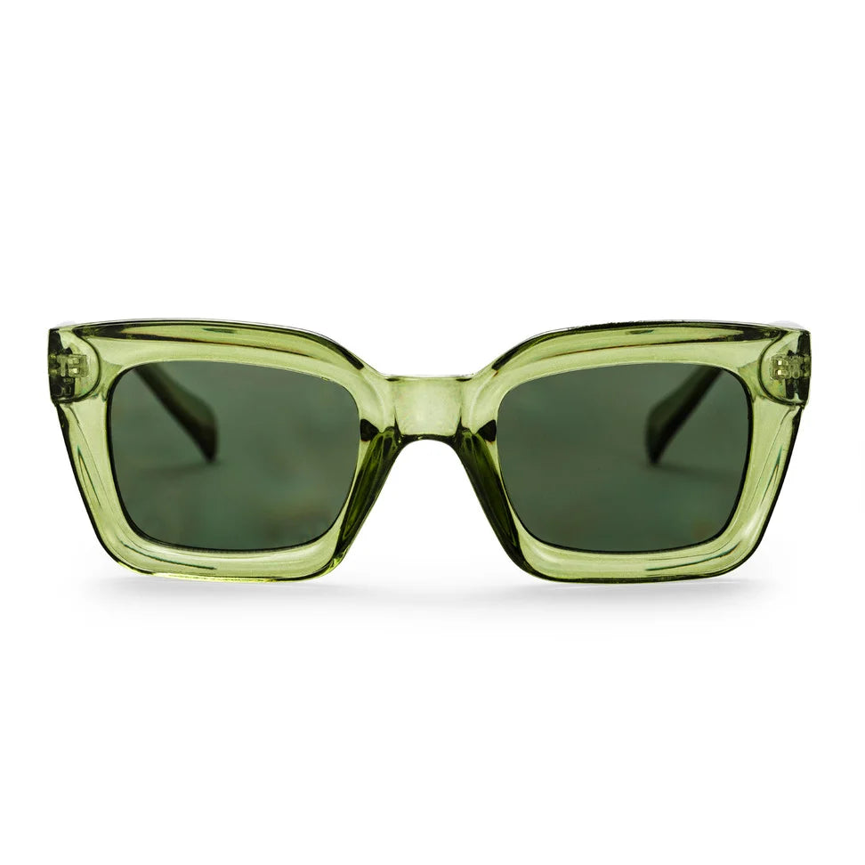 Anna Unisex Sunglasses - Green Lens/ Forest Green Frame