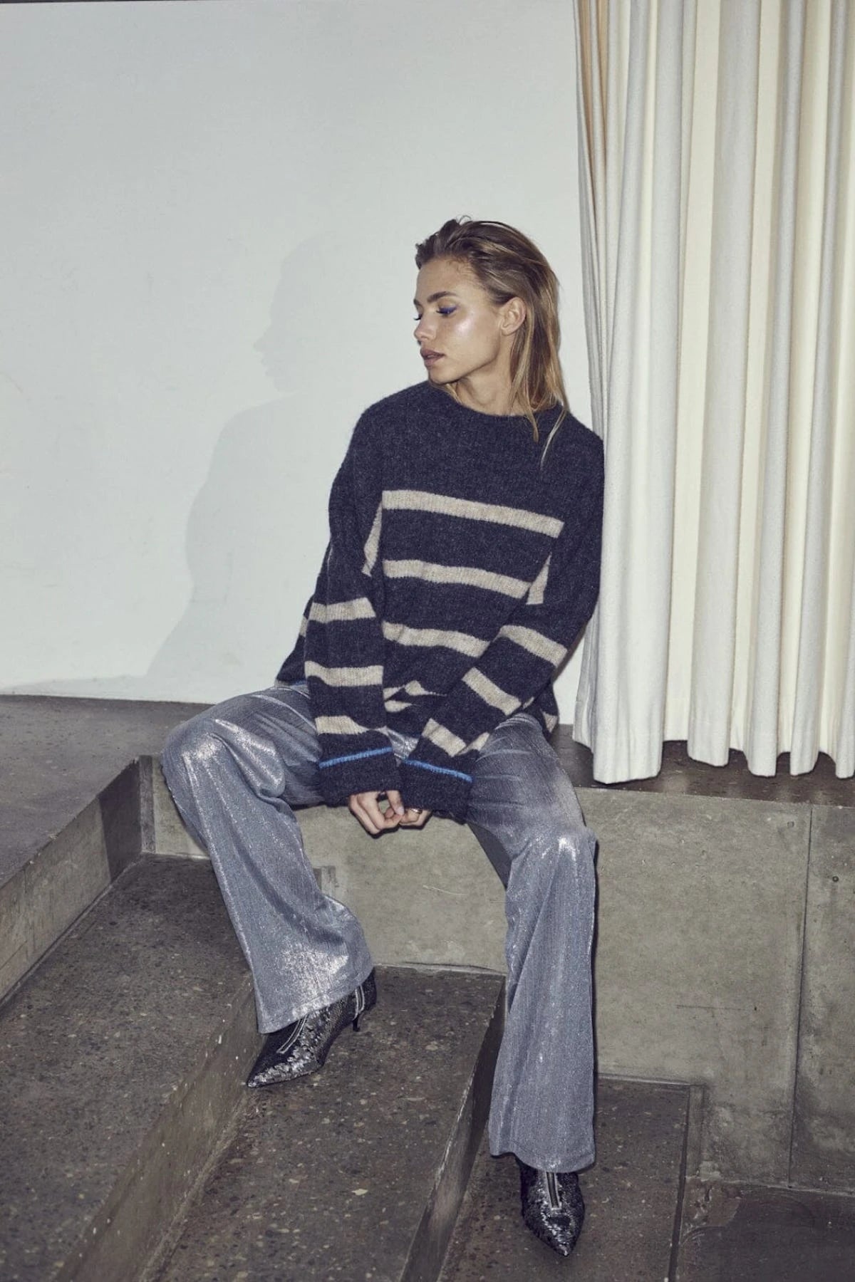 Glitter CC Pants - Light Grey