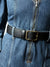 Griselda Vegan Leather Belt - Black
