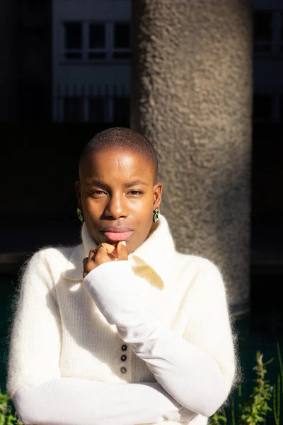 Arch Window Studs - Gold & Green