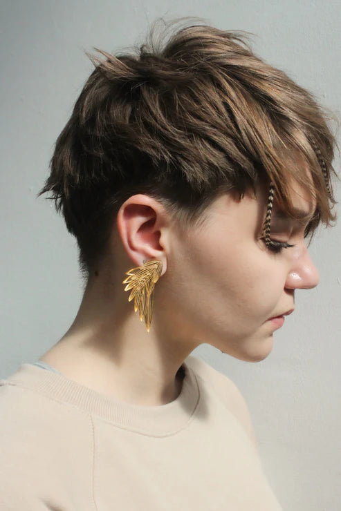 Wing Earrings (Large) - Gold