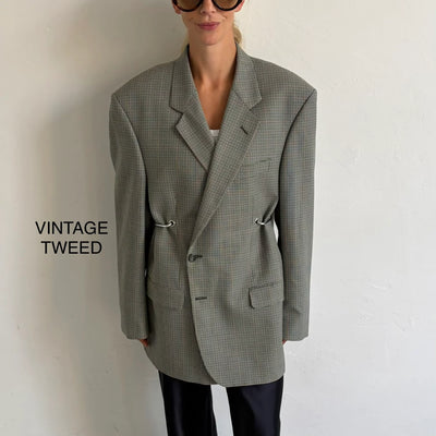 Hardware Front Blazer - Checked