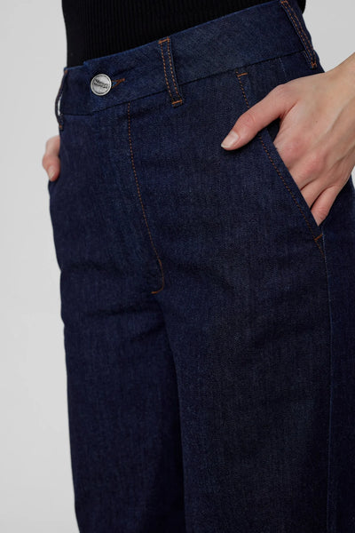 Nuparis Cropped Jeans - Dark Denim Blue