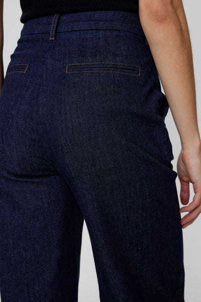 Nuparis Cropped Jeans - Dark Denim Blue