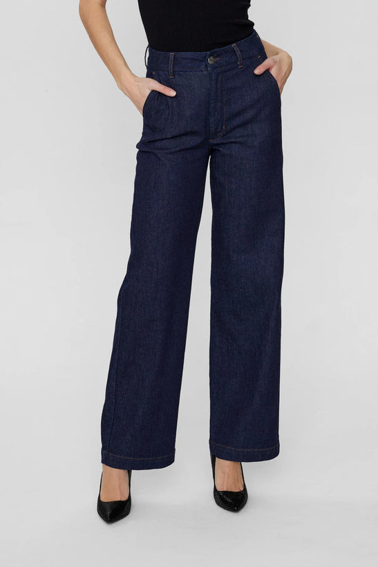 Nuparis Cropped Jeans - Dark Denim Blue