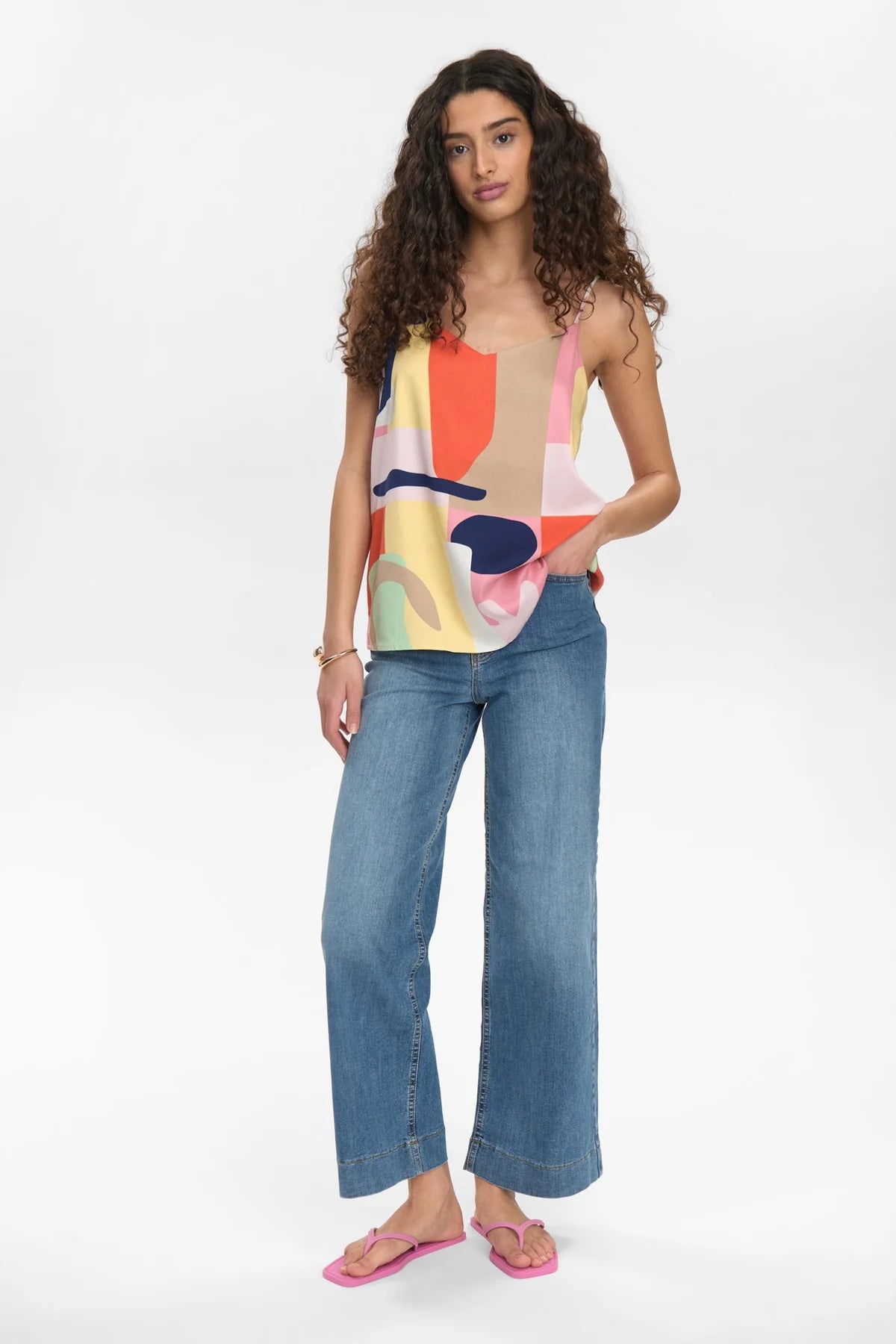 Nuulrika Strap Top - Flamingo Pink