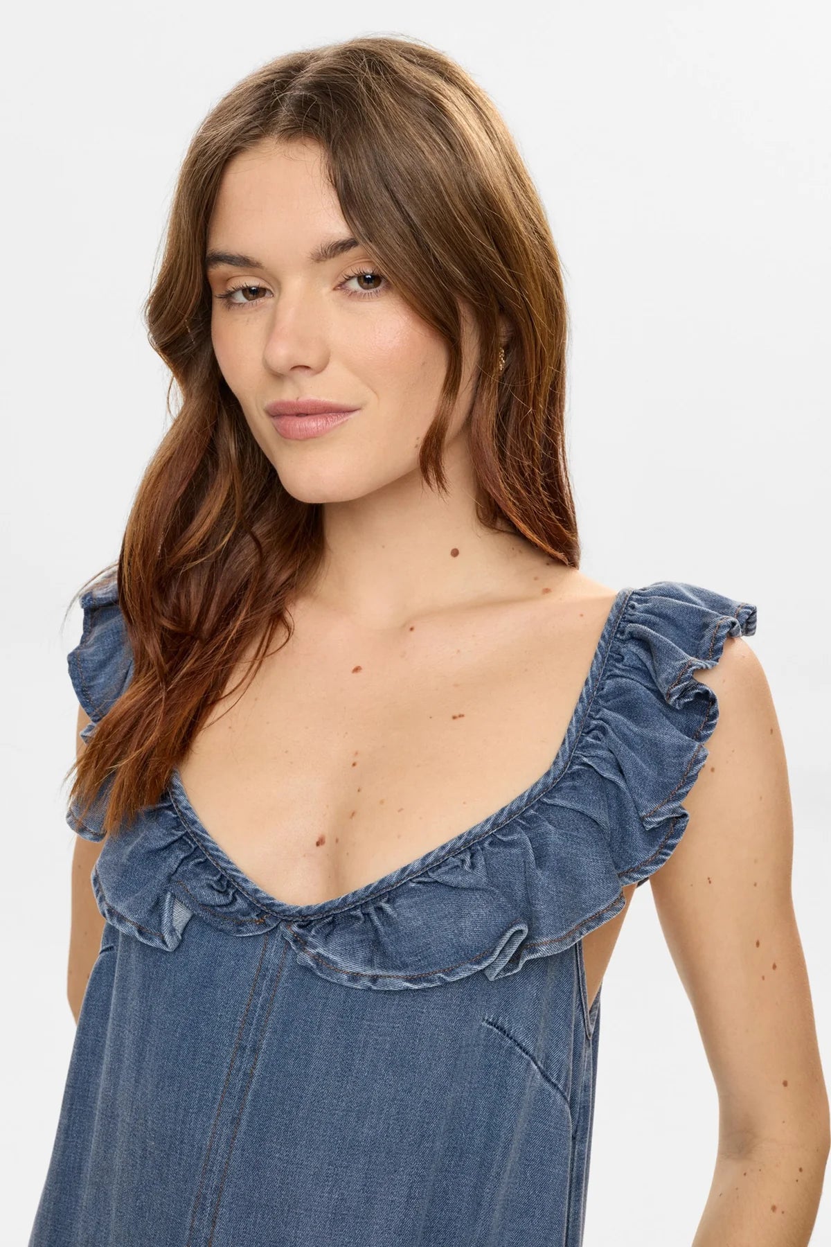 Nuelida Dress - Snow Washed Denim