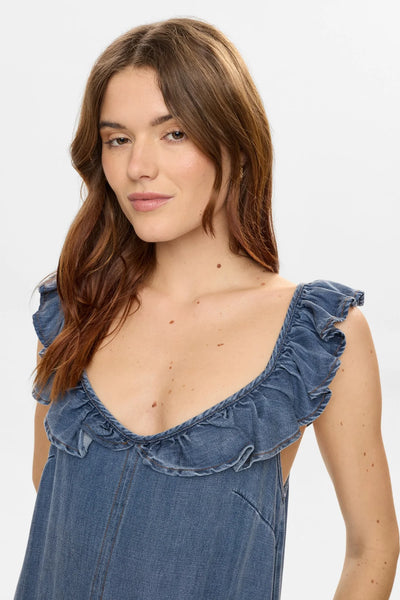 Nuelida Dress - Snow Washed Denim