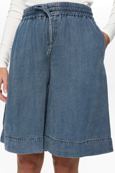 Nuelida Shorts - Snow Washed Denim