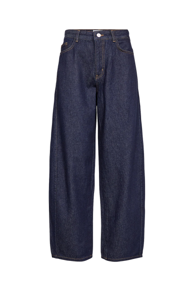 NuAmsterdam HR Barrel Jeans - Dark Blue Denim