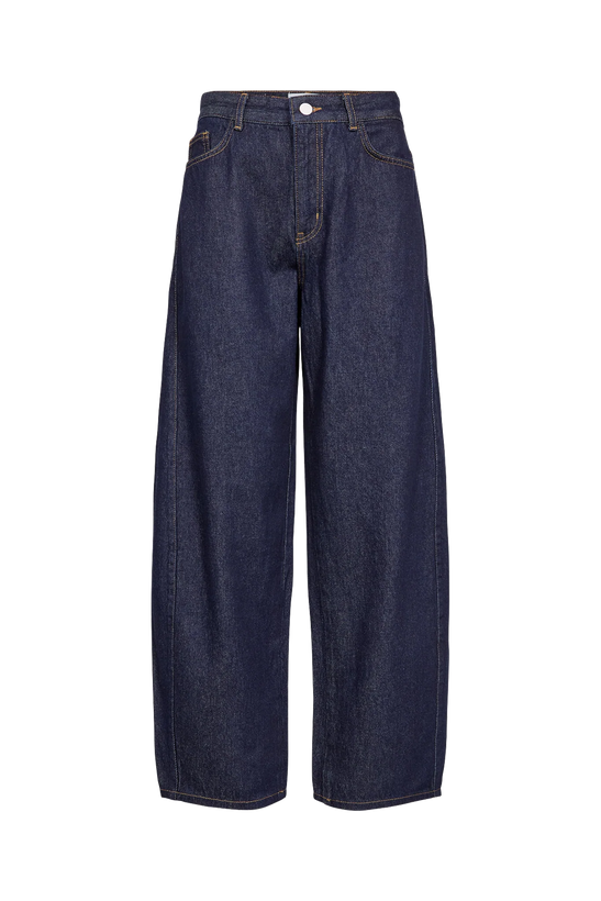 NuAmsterdam HR Barrel Jeans - Dark Blue Denim