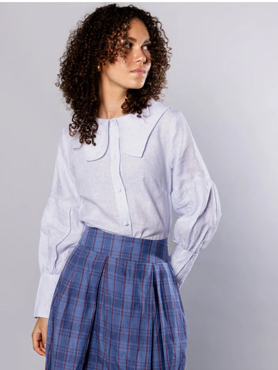 'NO MORE NOBODY' - Valery Maxi Skirt Organic Linen - Multi Check