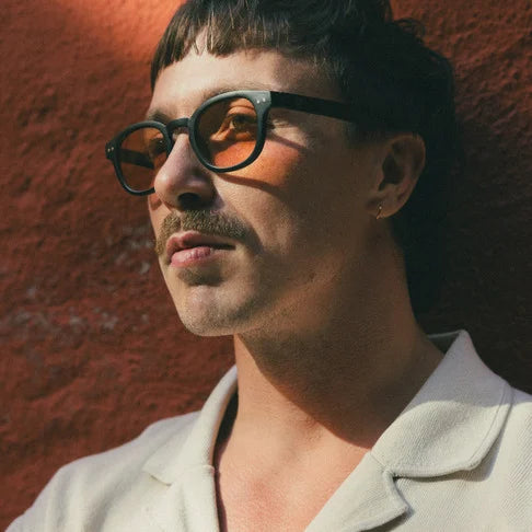 Carro Unisex Sunglasses - Light Orange Lens/ Matt Black Frame
