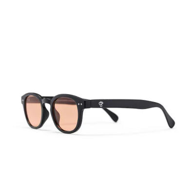 Carro Unisex Sunglasses - Light Orange Lens/ Matt Black Frame