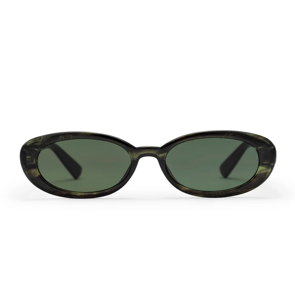 Alice Unisex Sunglasses - Green Lens / Smoke Green Frame