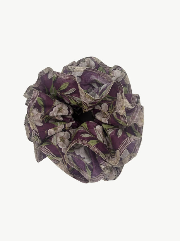 Azaria Scrunchie - Floral Burgundy
